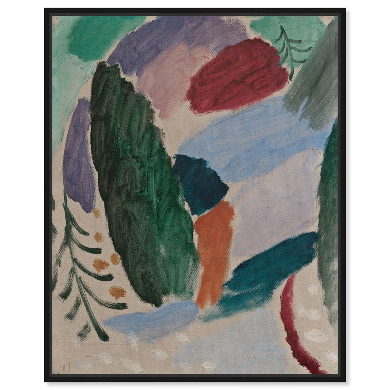 «Jawlensky's Frost» par Art Remedy, H 21 po x l 17 po, Cadre flottant, Noir