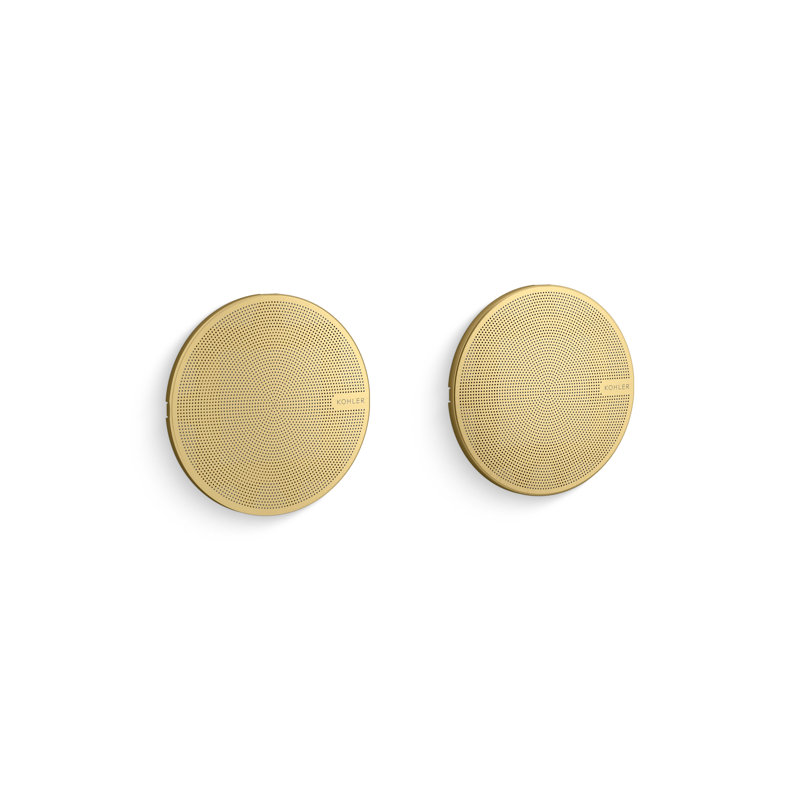 SoundTile® Shower Speakers, Vibrant Brushed Moderne Brass