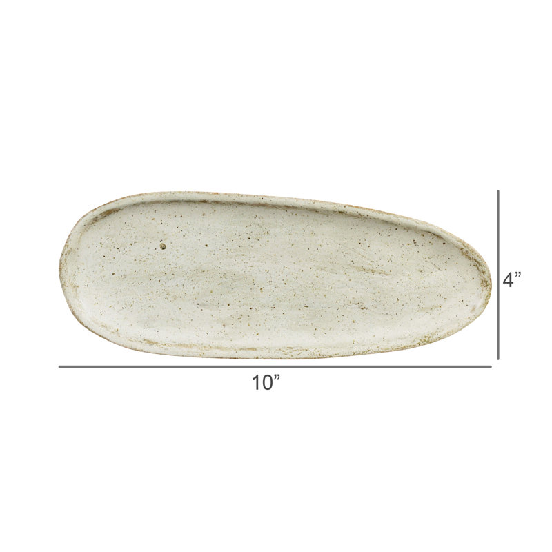 Assiette oblongue, céramique - étroite