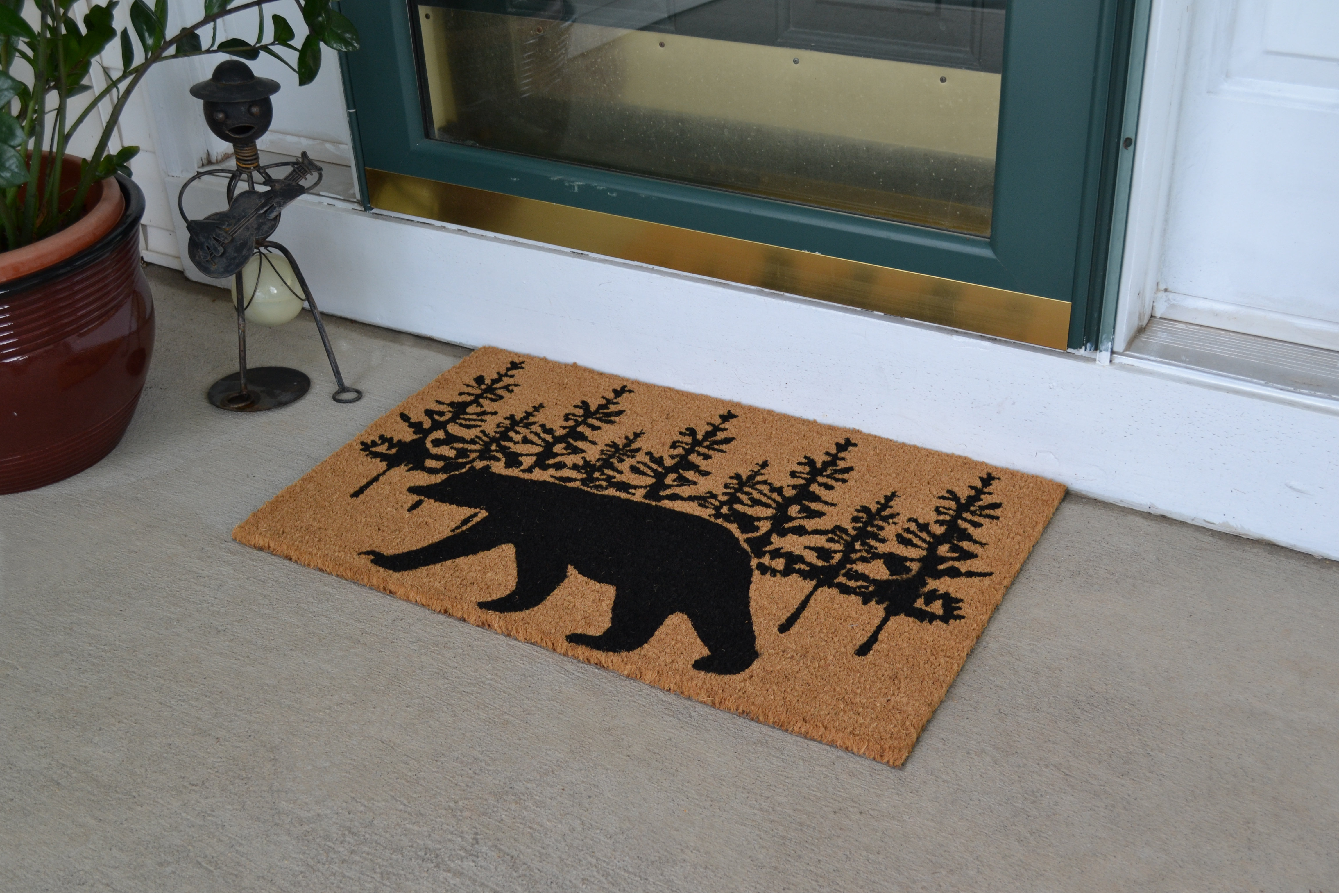 thumbnail image 2 of Kempf Black Border Coco Coir Doormat, 18" X 30", Non-Slip Backing, Heavy Duty Natural Fiber Front Door Welcome Entrance Mat, Low Clearance, Outdoor Indoor 2 of 12