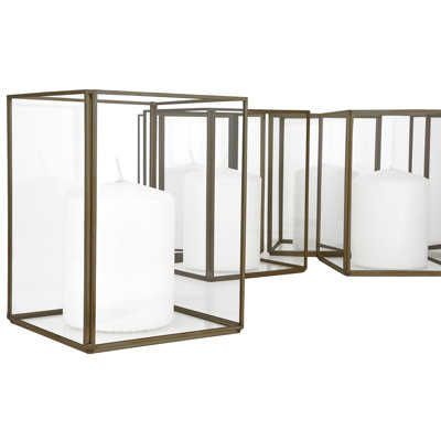 Set of 6 Glass Hurricane