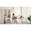 Chaise de bureau inclinable et pivotante, hauteur réglable, blanc crème