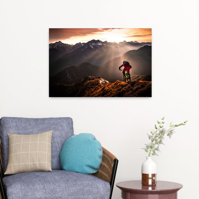 Art contemporain contemporain, paysage de montagne abstrait