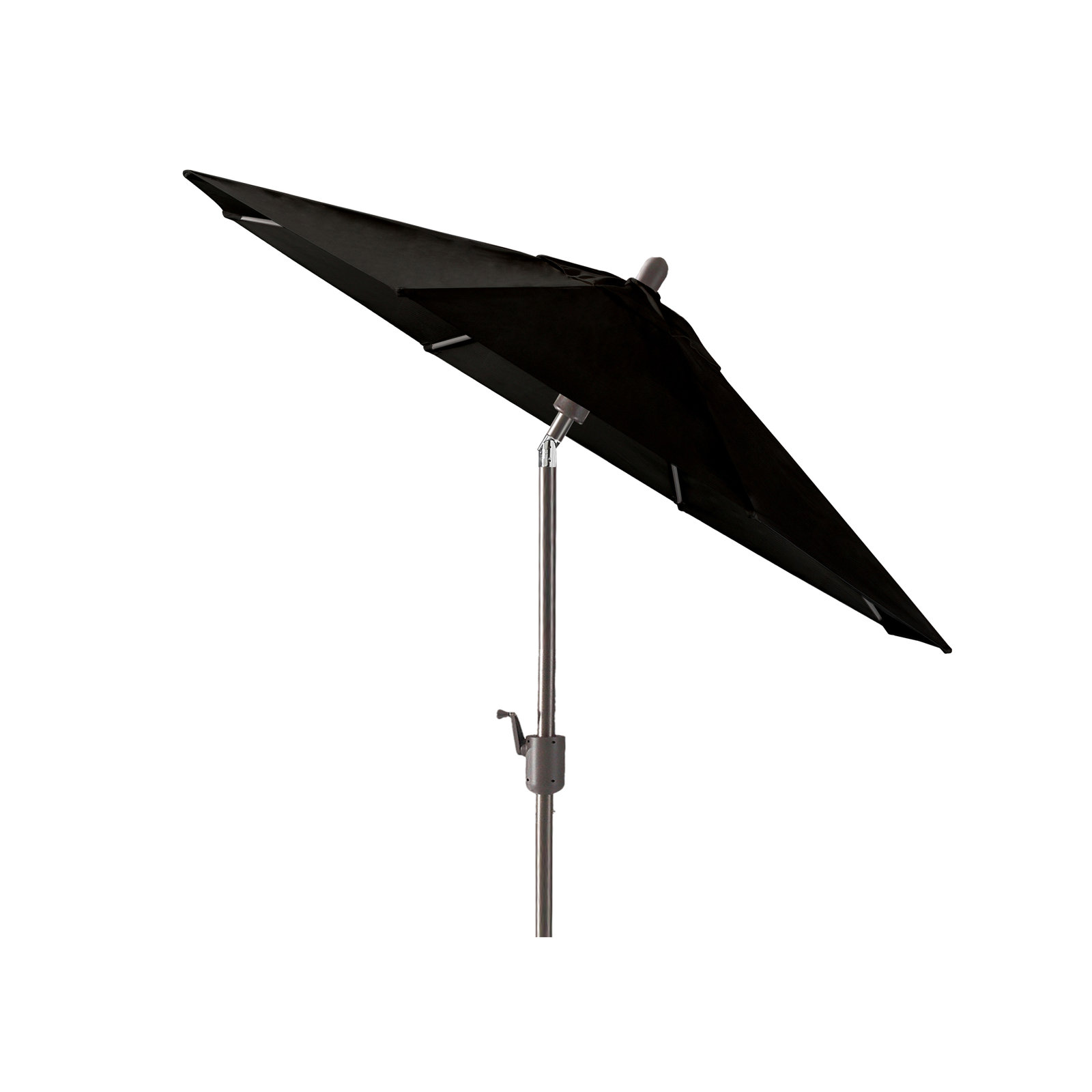 Natalie 8.7' Sunbrella® Market Umbrella, Antique Bronze, Canvas Black Sunbrella® Canvas
