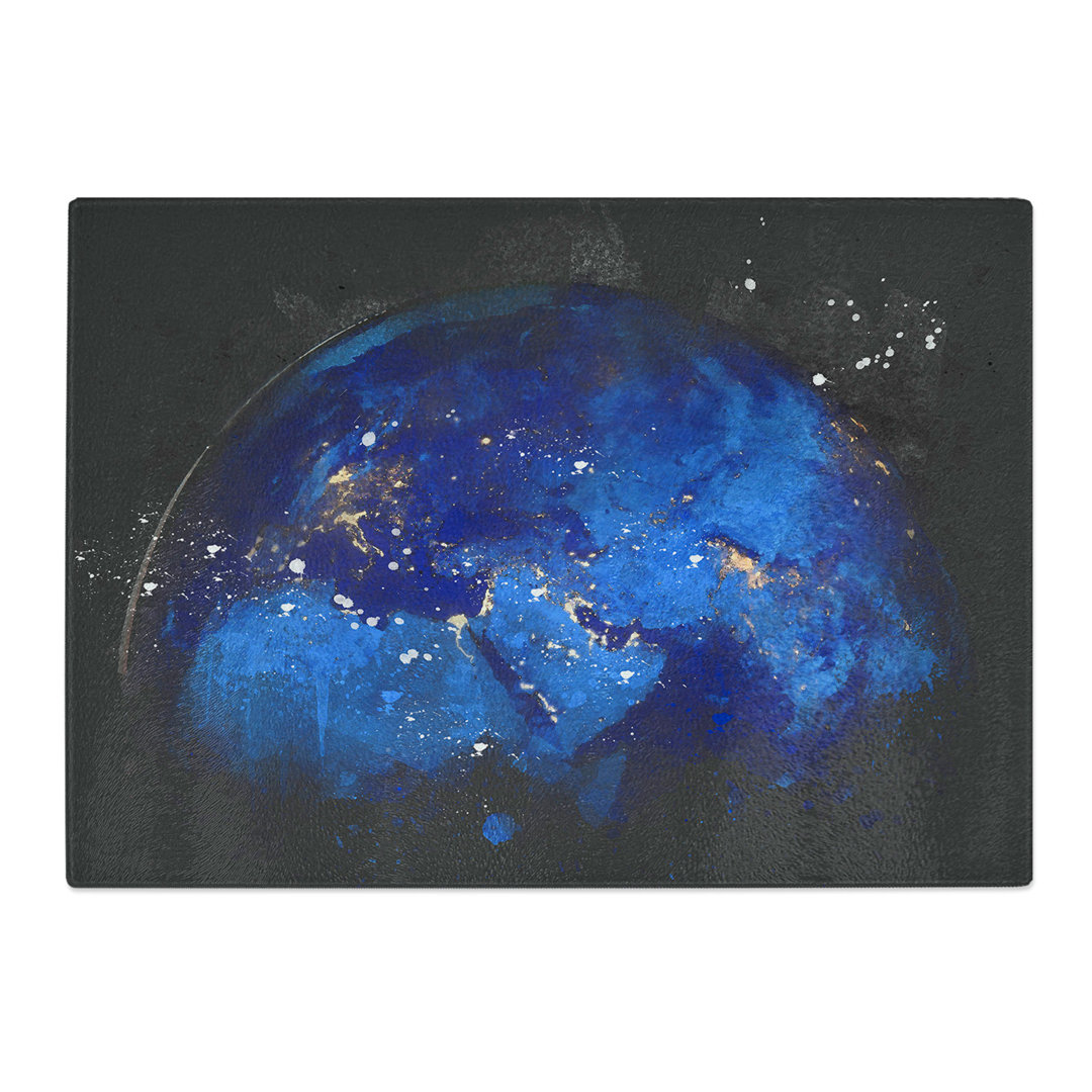 Tempered Glass Earth View Chopping Board