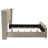 LED Upholstered Wingback Bed