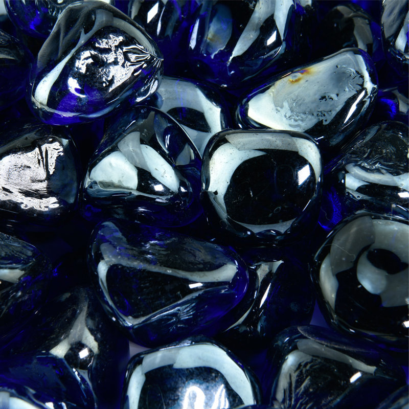 Verre de foyer en forme de diamant 10 lb, Bleu haute mer
