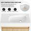 Ensemble de meuble-lavabo flottant 24 po avec lavabo mural en céramique et rangement en bois pour salle de bain Gymax