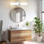 Luminaire de meuble-lavabo moderne avec abat-jour en verre laiteux, applique murale 2 lumières pour salle de bain, chambre à coucher, salon et couloir-2037997559