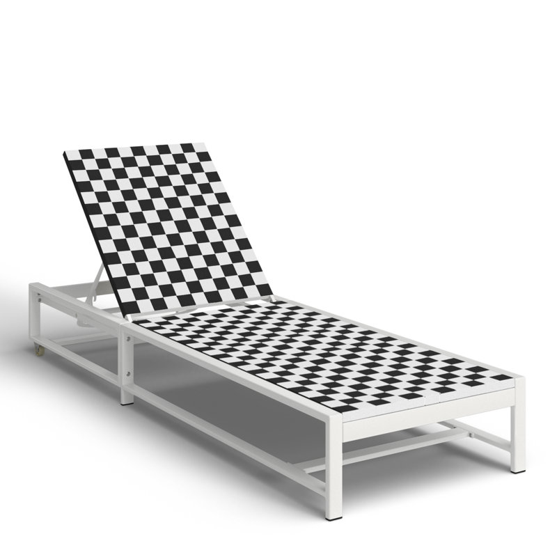 Bosley Outdoor Metal Chaise Lounge
