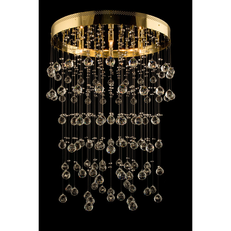 Plafonnier encastré 4 lumières, Laiton