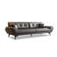 Coussin de canapé standard noir en cuir véritable noir-692086745