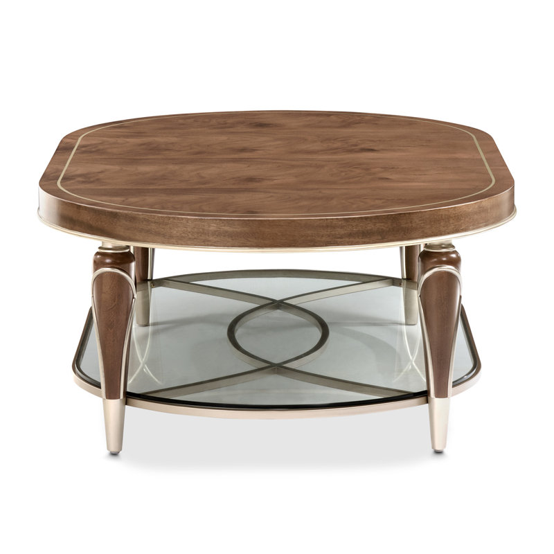 Villa Cherie Oval Cocktail Table - Hazelnut