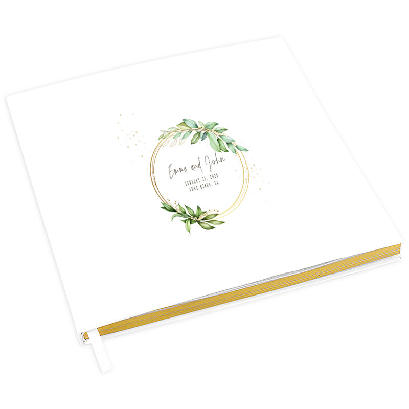 Livre d'or de mariage rond personnalisé, Oui