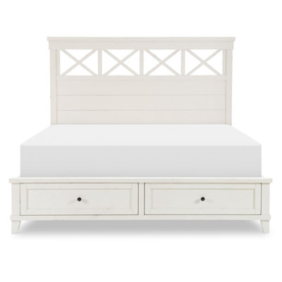 XXX's And OOO's Complete X Panel Bed W/ Storage Footboard, 5/0