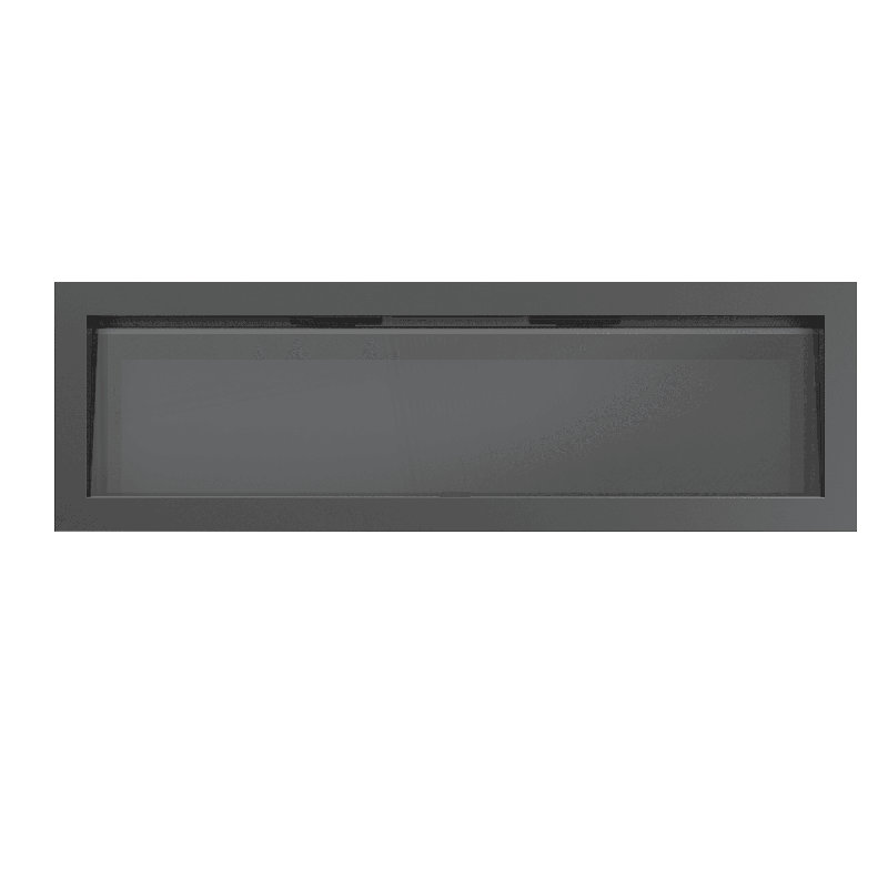 Litedeer Homes Latitude II Black EFireplace Trim, 17" H x 68" W x 2.75" D, Silver