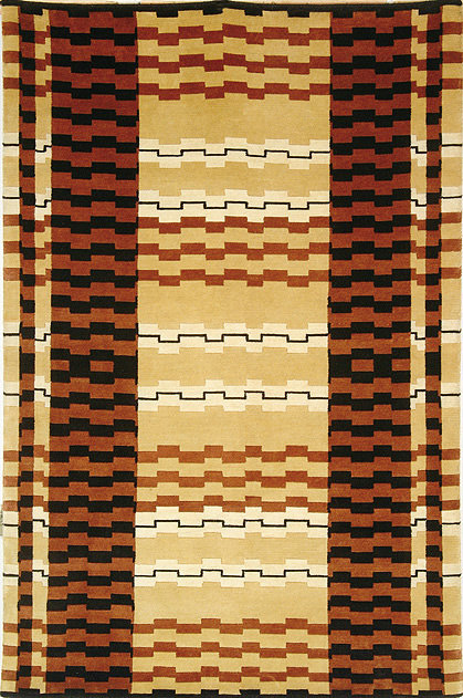 La Carta Pile Hand Knotted Wool Rug, Rectangle 4' x 6'