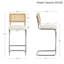 Tabouret de bar et de comptoir rembourré avec dossier en rotin Marlow-882574119-882574117-881468635