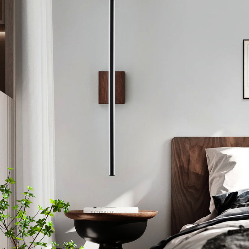 Applique murale 32 W à intensité variable pour salle de bain, blanc froid 6000 K, métal noir mat, couloir, salle d'étude, chambre à coucher, salle de bain