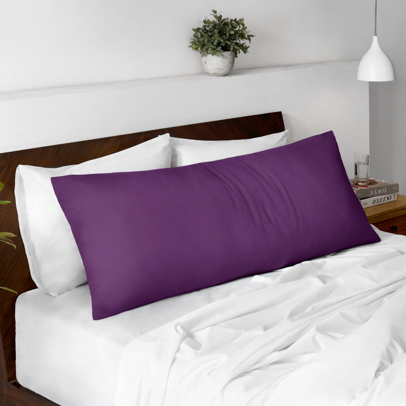 Microfiber Body Pillowcase - Zipper Closure, Plum