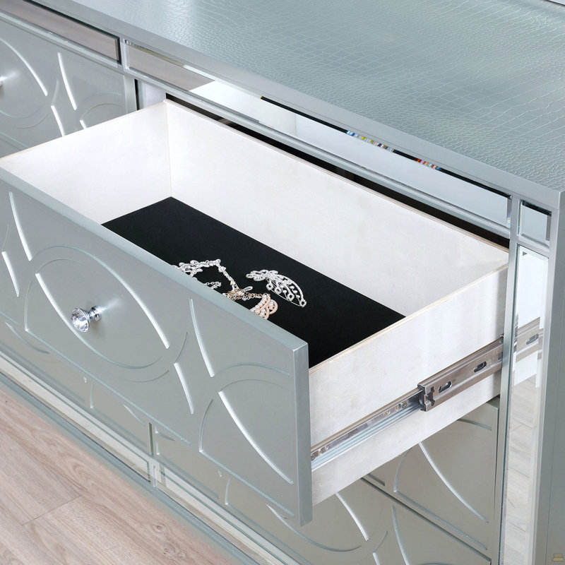 Commode 6 tiroirs avec miroir Arabesque