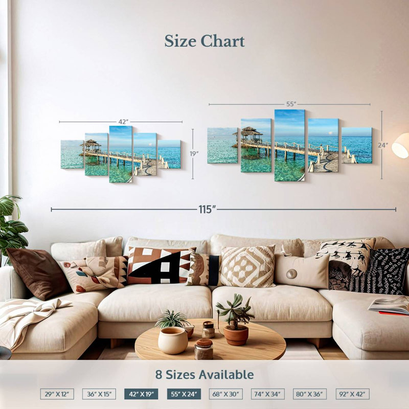 Phuket Wooden Dock, 24" H x 55" W