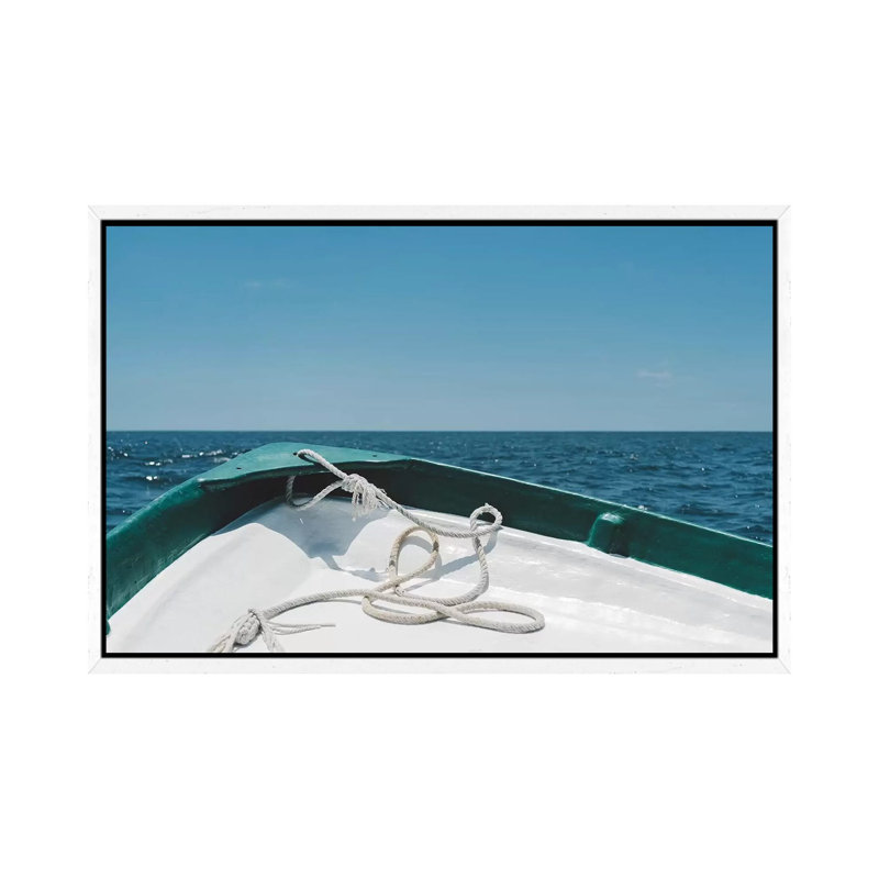 Beyond The Sea by Bethany Young - Print on Canvas, 66.04cm H x 101.6cm W x 3.81cm D, White Framed