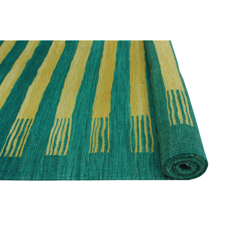 Modern Flatweave Lloyd Green Rug