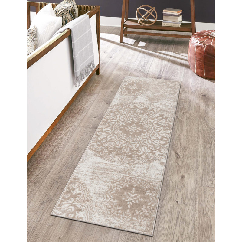 Brandt Floral Area Rug, Runner 2' x 6'7", Beige 