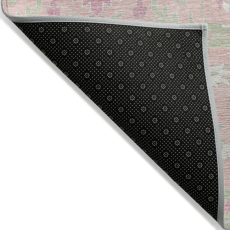 Tapis intérieur / extérieur rose Ilyara , 8 pi x 8 pi