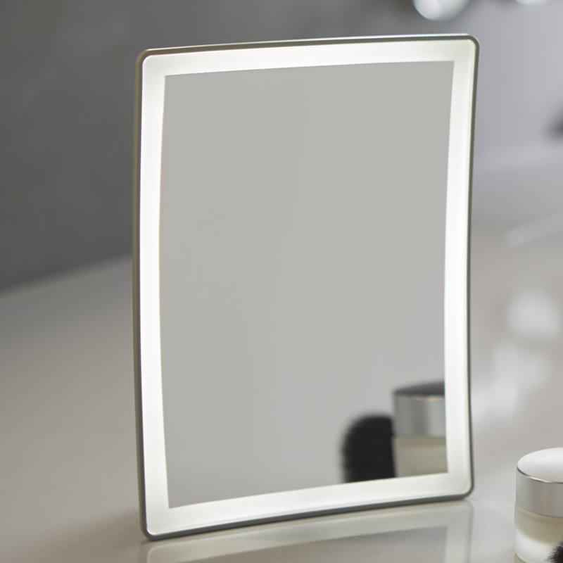 Entice Modern & Contemporary Lighted Magnifying Makeup/Shaving Mirror