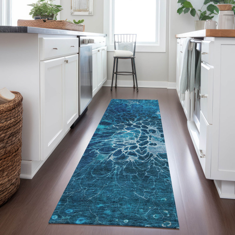 Kurston Abstract Indoor / Outdoor Rug, Runner 2'3" x 7'6"
