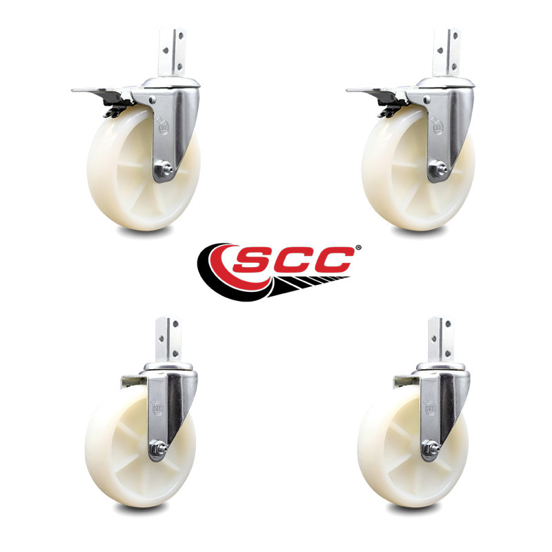 Nylon Swivel Square Stem Caster