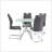 36" Square Frosted Tempered Glass Table