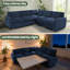 Canapé-lit modulaire en L 100 po Chenille-562615314