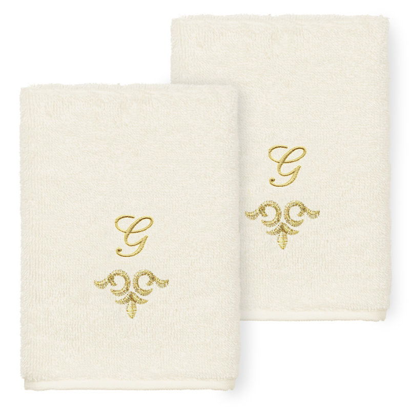Ensemble de serviettes 100% lin Linica, G, Paquet de 2 débarbouillettes, Crème