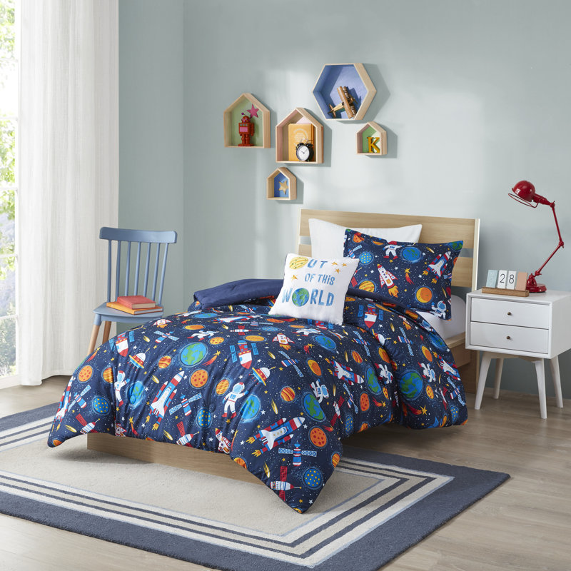 Ensemble d'édredon Jason, Édredon simple + 1 taie décorative + 1 coussin