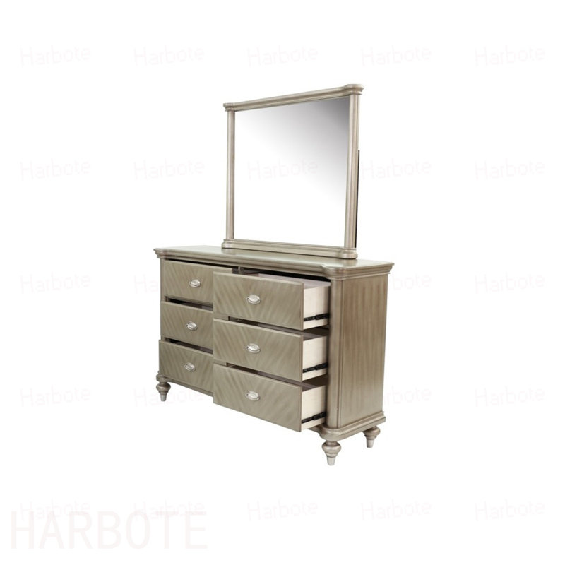 Commode de luxe / champagne avec miroir