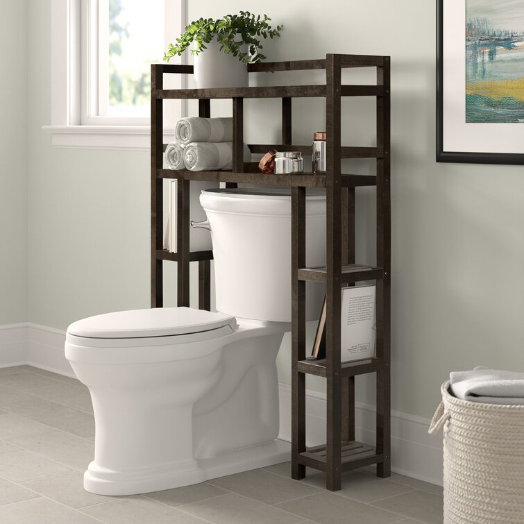 Style Selections Morriston 25-in x 64-in x 13-in Brown 3-Shelf Over-the-Toilet  Storage in the Over-the-Toilet Storage department at