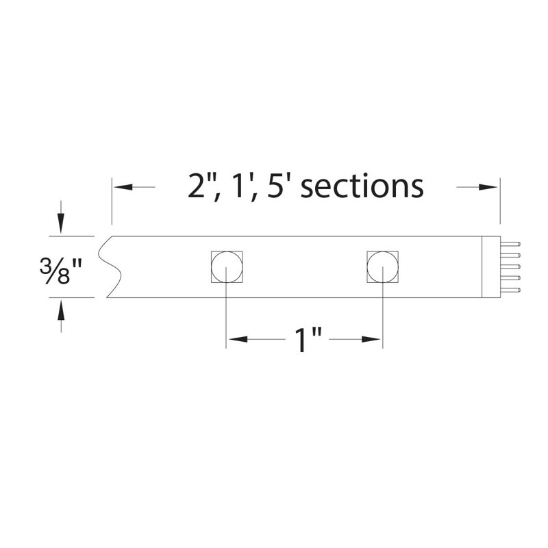 LED 2'' Under Cabinet Tape Light, 2700K