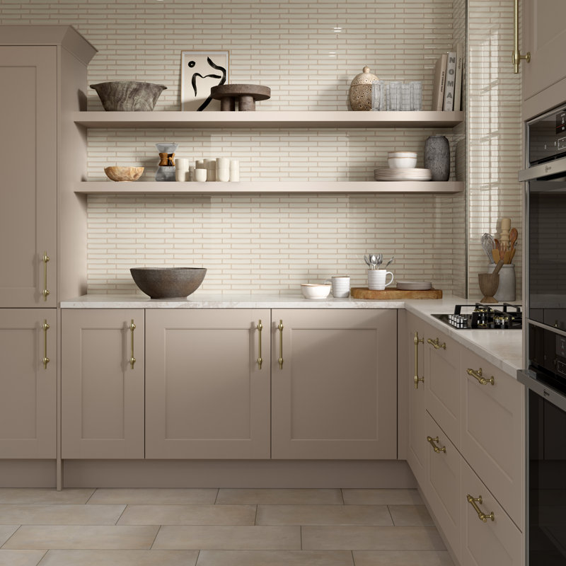 Regala™ 12" x 12" Porcelain Brick Joint Mosaic Wall Tile, Bequest