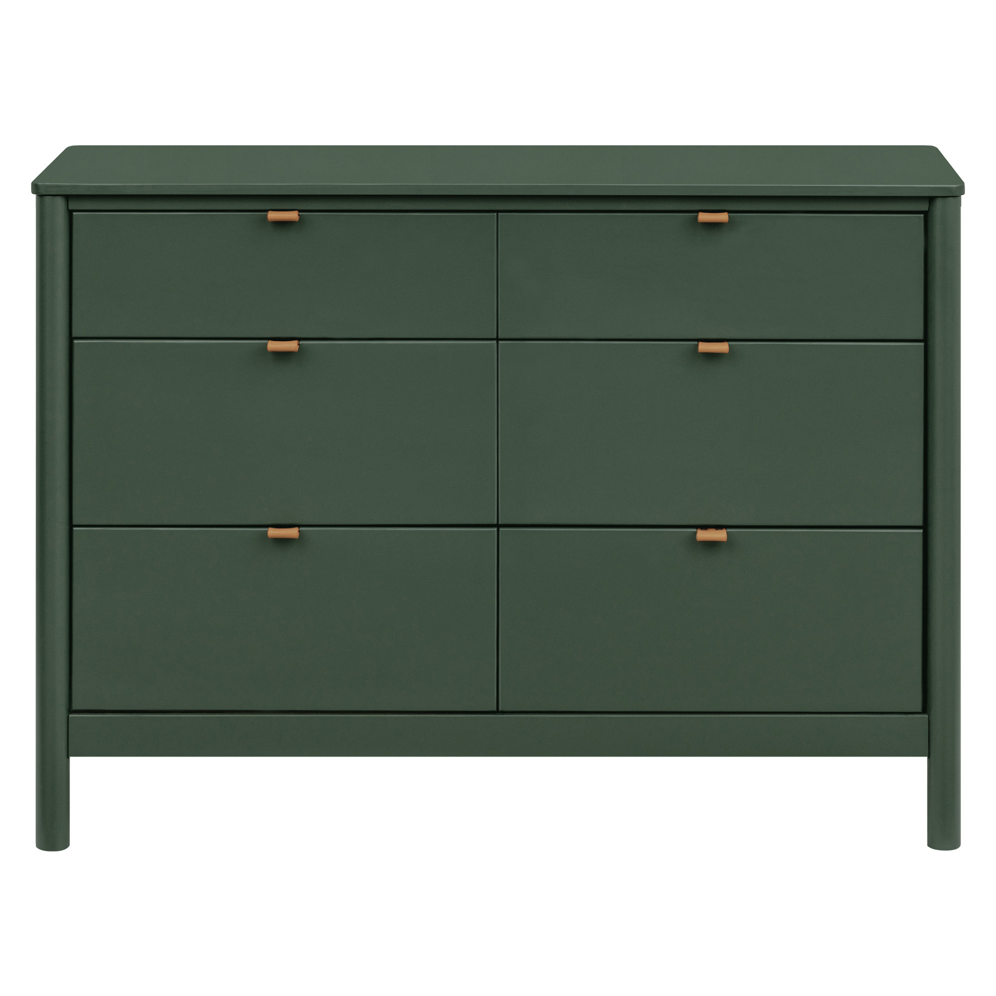 Bondi 6 Drawer Double Dresser, Green