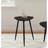 End Table, Triangular Solid Wood Black