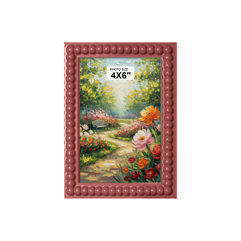 Colourful Picture Frame for Wall, Red, 4" W x 6" H