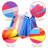 Abbad 32pcs Assorted Rainbow String Flags - 4 Mixed Pennant Banners with LGBT, Pansexuality, Bisexuality, and Transgender - 32 Flags 26 Feet