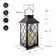 Black Tudor Solar Powered Lantern with LED Candle