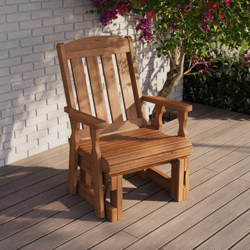 Fauteuil oscillant traité à haut dossier 600 lb, Chêne teinté