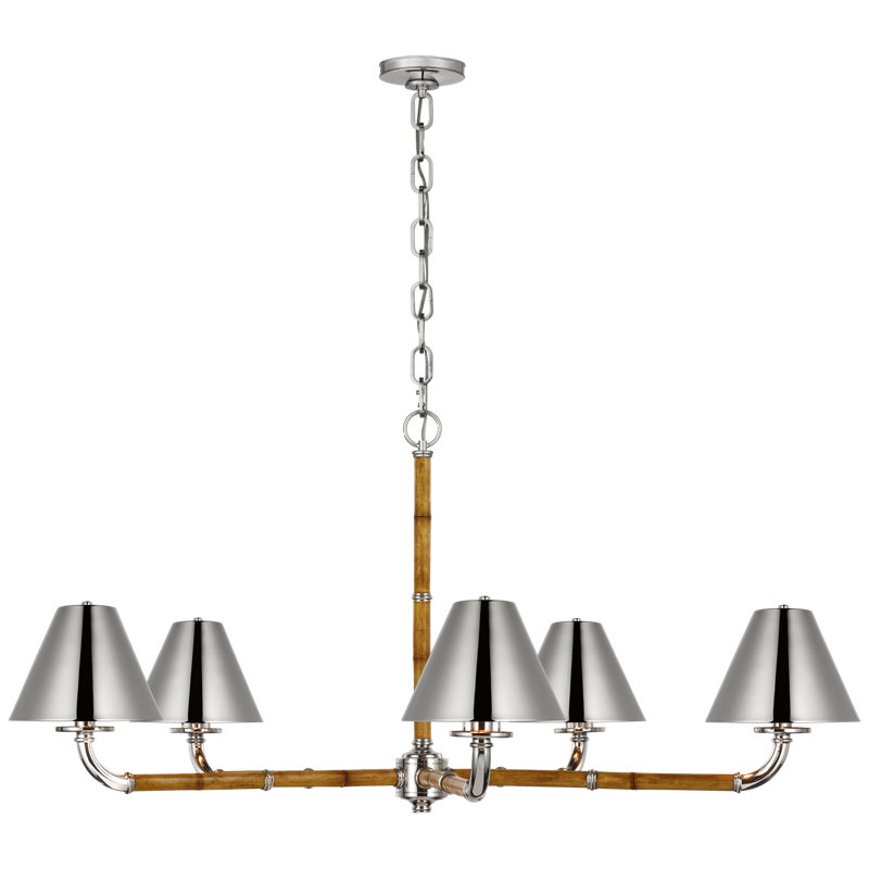 Ralph Lauren Dalfern Large Chandelier, Polished Nickel, Polished Nickel