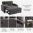 Multi-functional Tufted Back And Cushions Upholstered Convertible Velvet Loveseat Futon Sleeper Sofa W/pullout Sofa Bed-2079185736