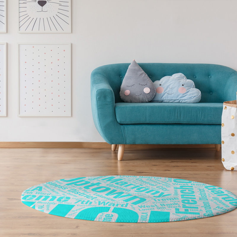 Chenille Indoor Rug, Round 5'
